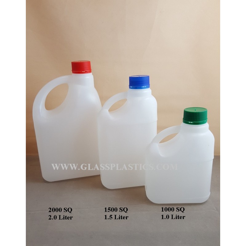 Square HDPE Container: 1.0 Liter to 2 Liter