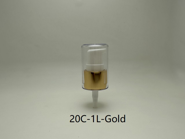 20mm Gold Lotion Pump with Transparent Cover