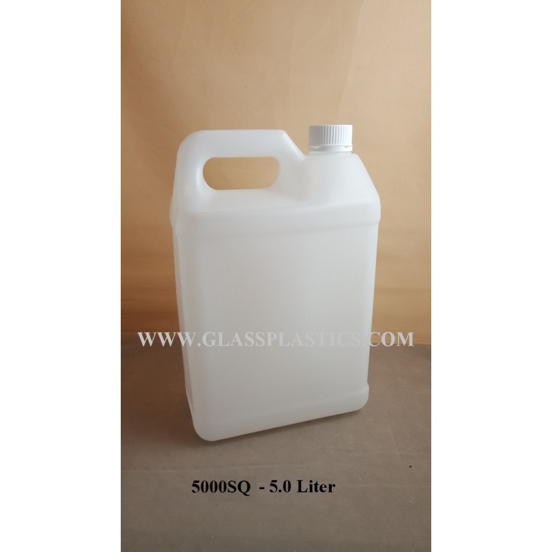 Square HDPE Container: 5.0 Liter