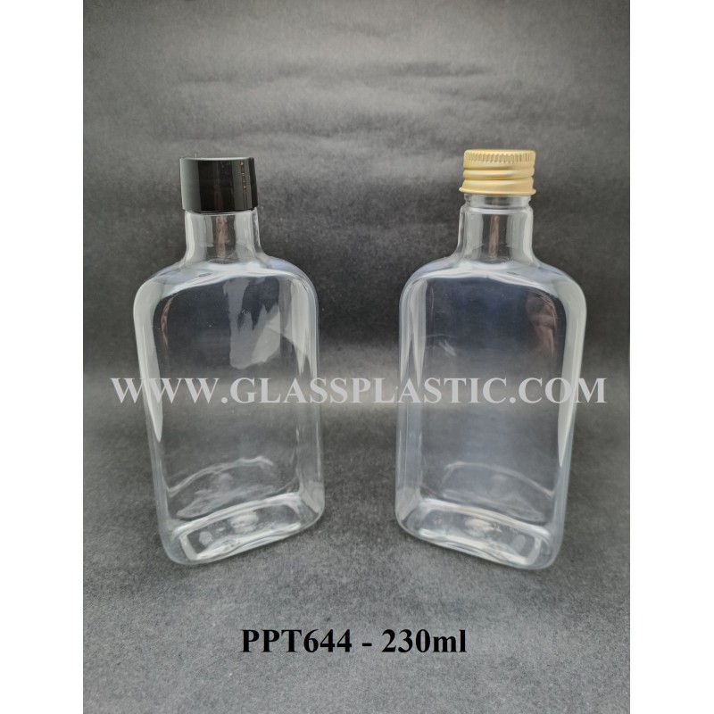 PET Plastic Square  Bottle – 230ml