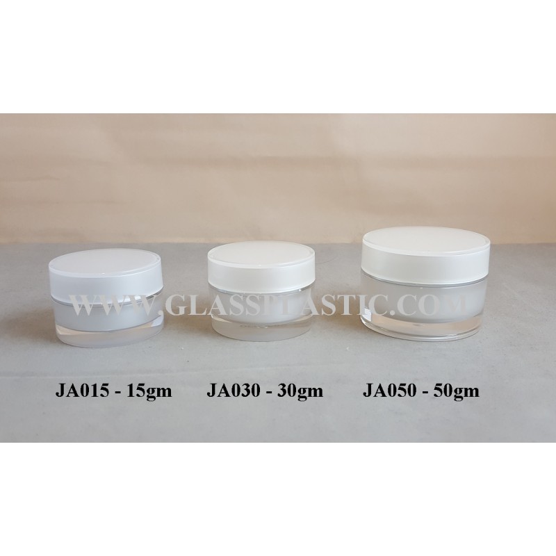 Acrylic Round Jar – 15gm, 30gm, 50gm (JA Series)