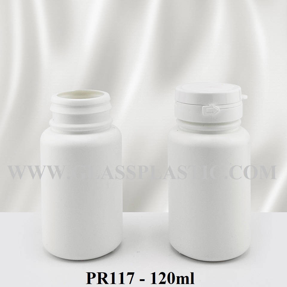 Tablet Bottle with Tearing Cap – 120ml