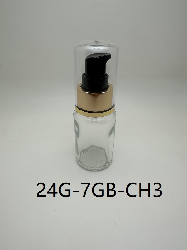 24mm Shinny Gold Lotion Black Pump