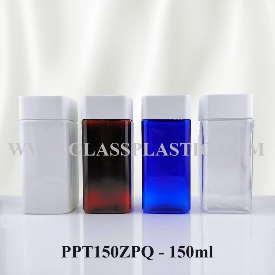 Square Tablet PET Bottle – 150ml (ZPQ Series)