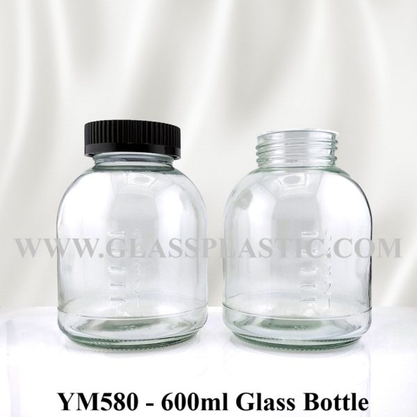 600ml Medicine Glass Bottle (Index) - Image 2